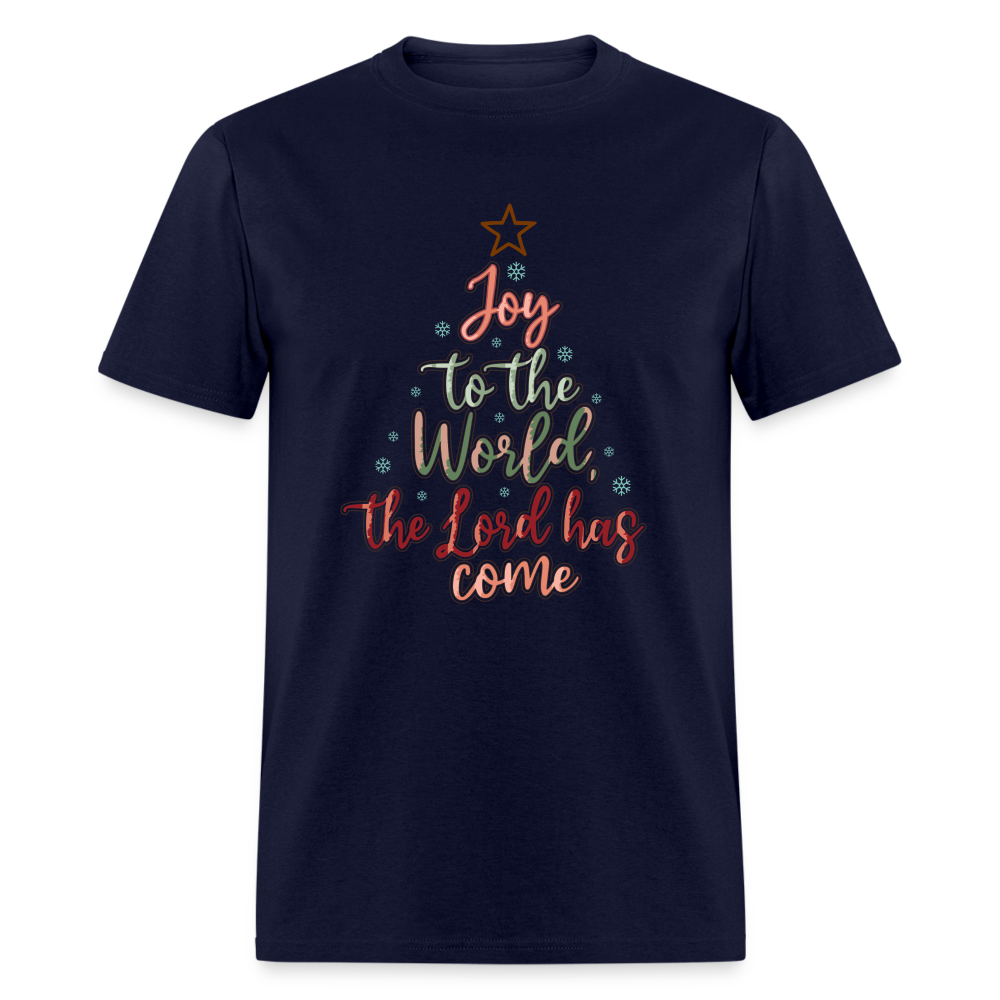 Joy To The World The Lord Has Come T-Shirt - navy
