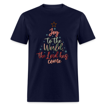 Joy To The World The Lord Has Come T-Shirt - navy