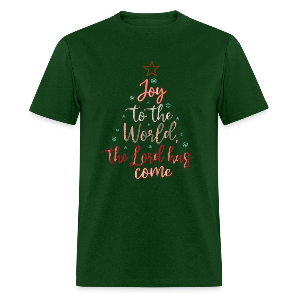 Joy To The World The Lord Has Come T-Shirt - forest green