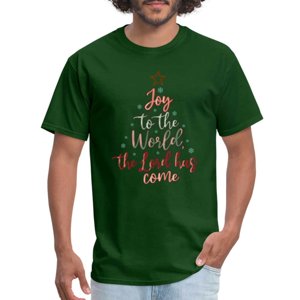 Joy To The World The Lord Has Come T-Shirt - forest green