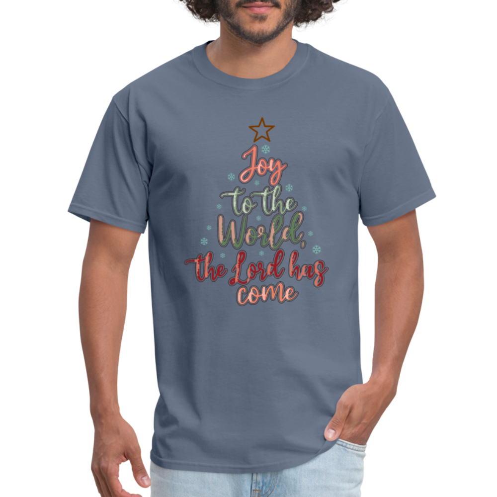 Joy To The World The Lord Has Come T-Shirt - denim