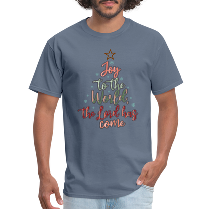 Joy To The World The Lord Has Come T-Shirt - denim