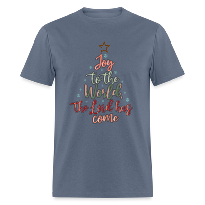 Joy To The World The Lord Has Come T-Shirt - denim