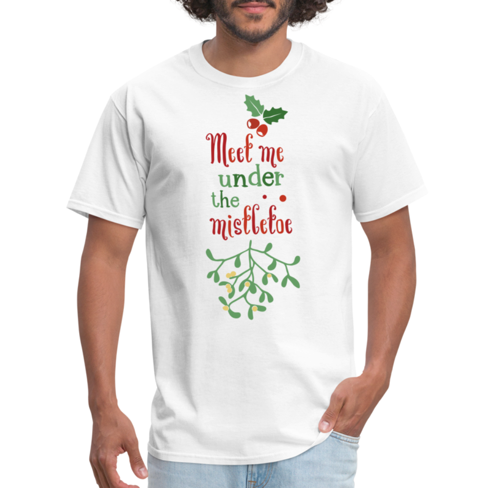 Meet Me Under The Mistletoe T-Shirt - white