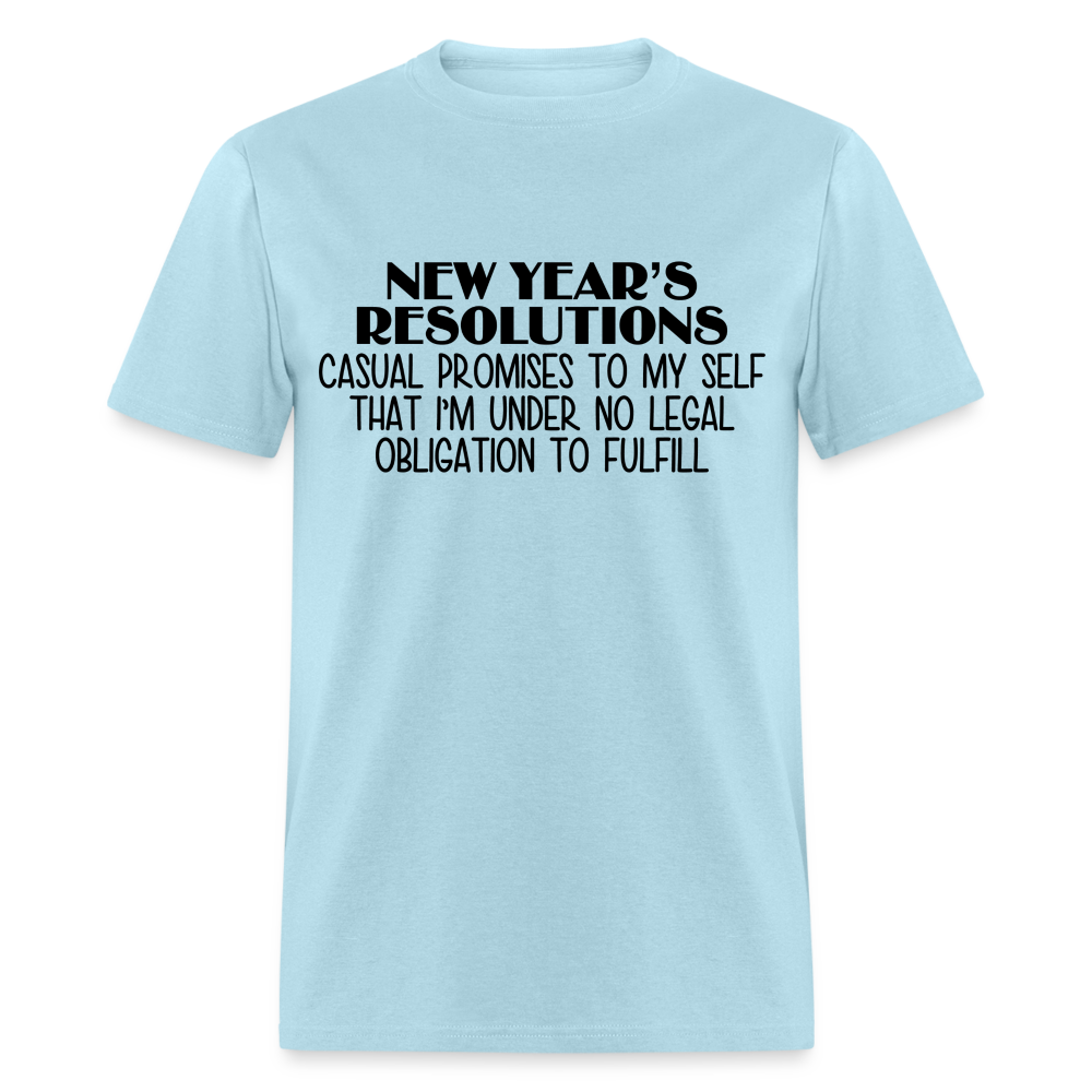 New Year's Resolution - Casual Promises T-Shirt - powder blue