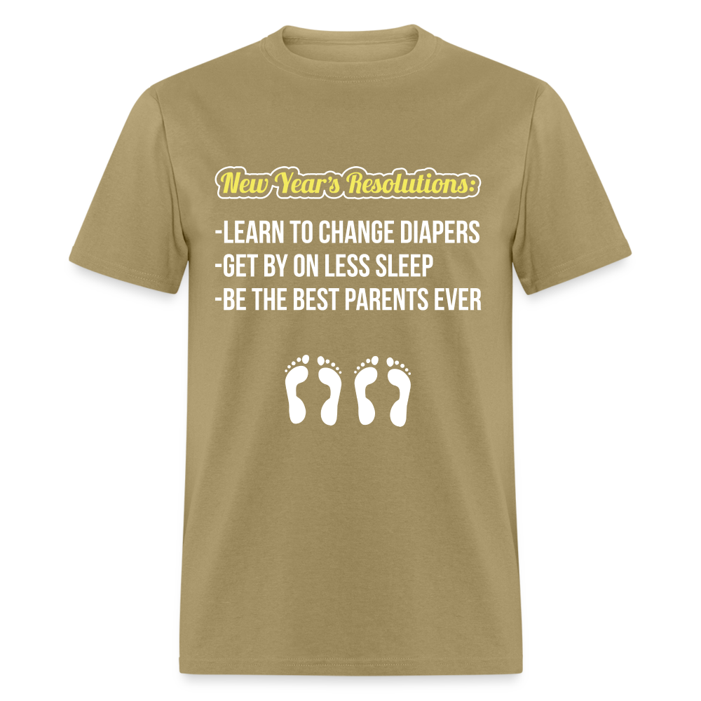 New Year's Resolution T-Shirt (Parents) - khaki