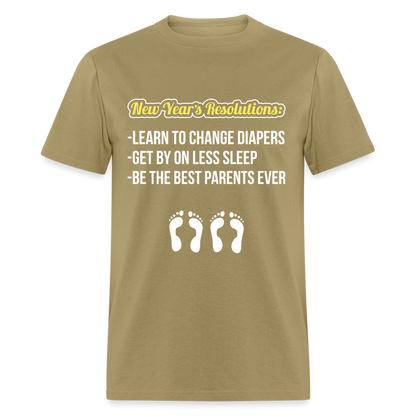 New Year's Resolution T-Shirt (Parents) - khaki