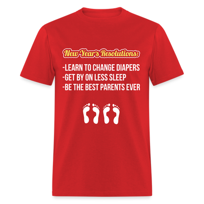 New Year's Resolution T-Shirt (Parents) - red