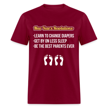 New Year's Resolution T-Shirt (Parents) - burgundy