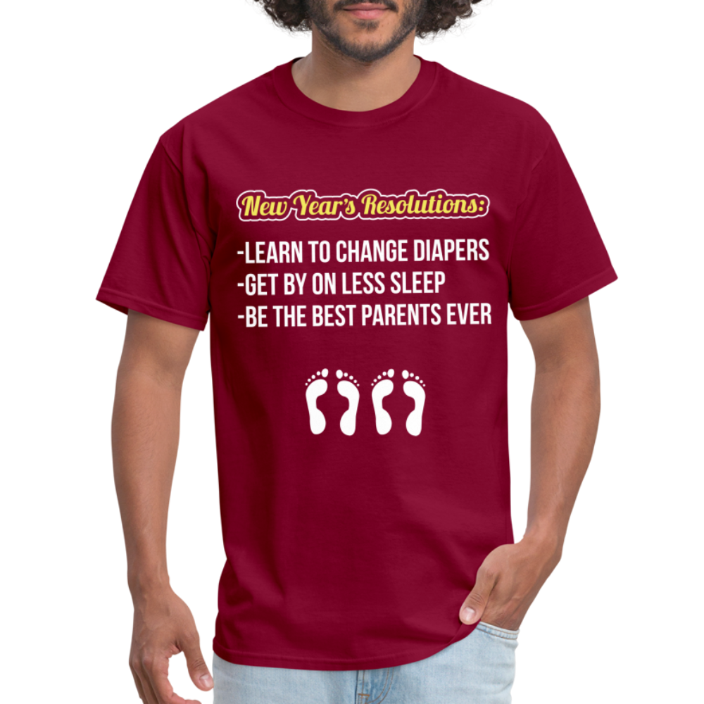 New Year's Resolution T-Shirt (Parents) - burgundy
