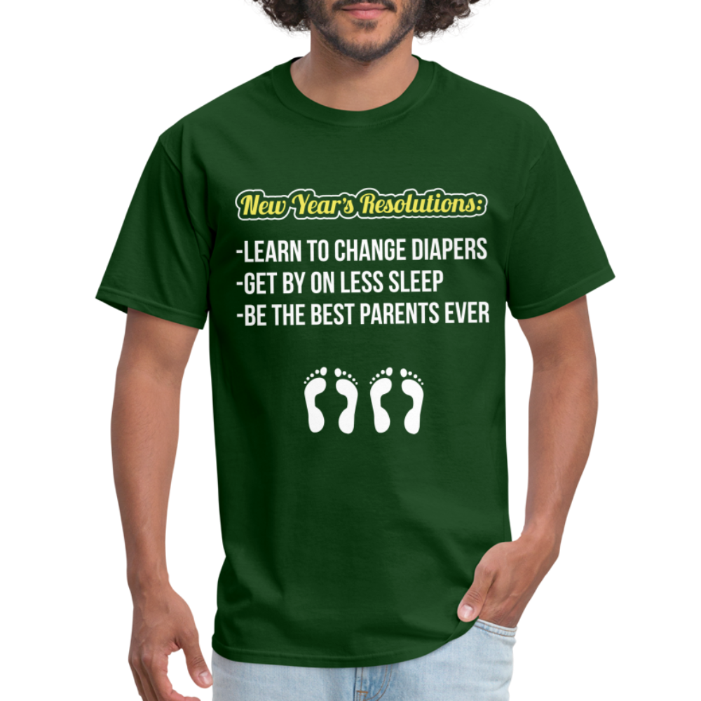 New Year's Resolution T-Shirt (Parents) - forest green