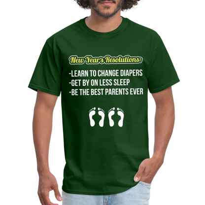 New Year's Resolution T-Shirt (Parents) - forest green