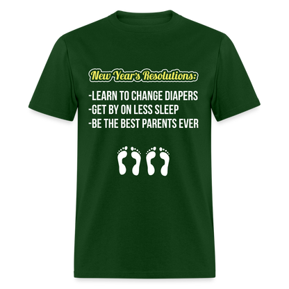 New Year's Resolution T-Shirt (Parents) - forest green