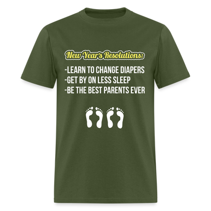 New Year's Resolution T-Shirt (Parents) - military green