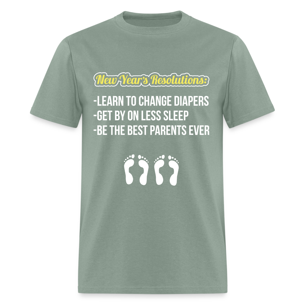 New Year's Resolution T-Shirt (Parents) - sage