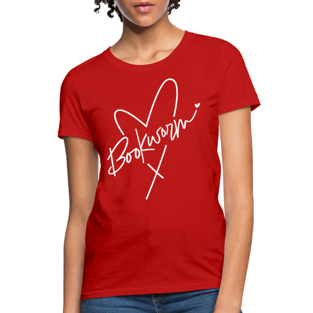 Bookworm Women's T-Shirt - red
