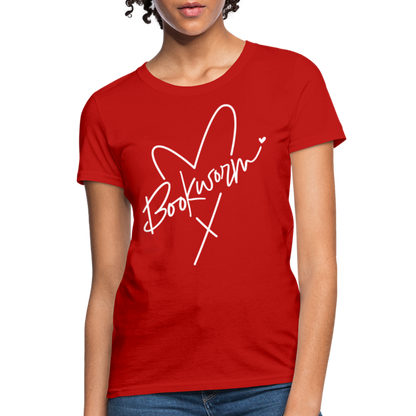 Bookworm Women's T-Shirt - red