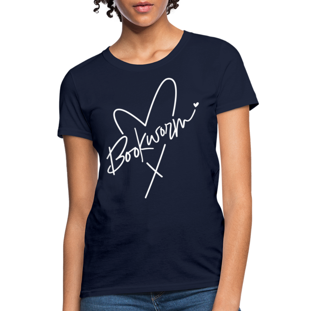 Bookworm Women's T-Shirt - navy