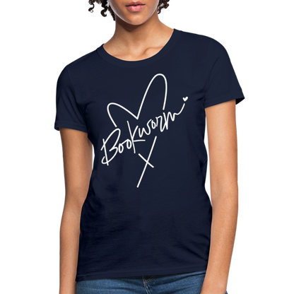 Bookworm Women's T-Shirt - navy