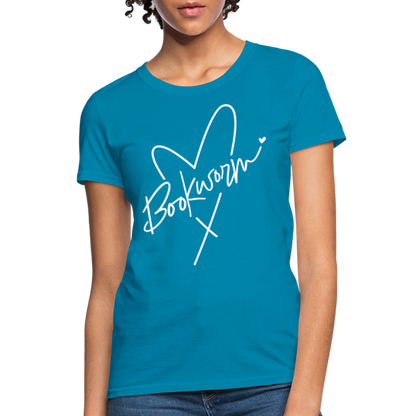 Bookworm Women's T-Shirt - turquoise
