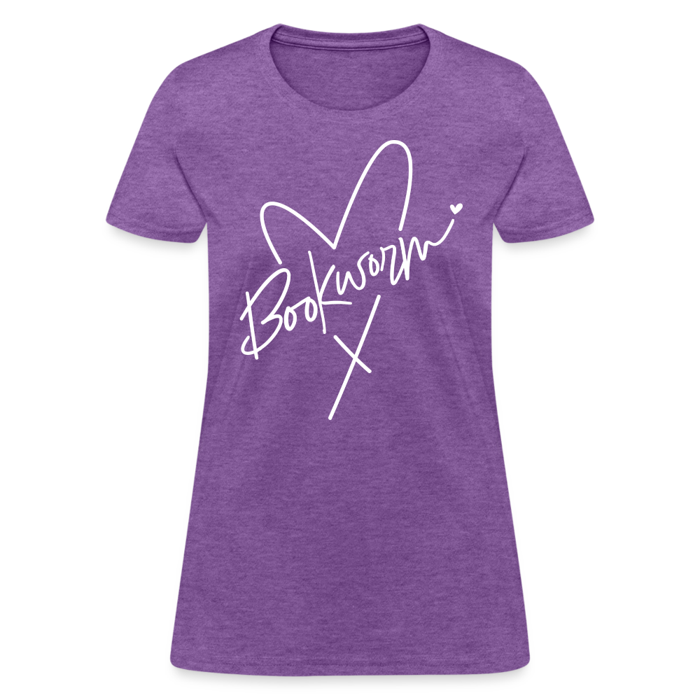 Bookworm Women's T-Shirt - purple heather