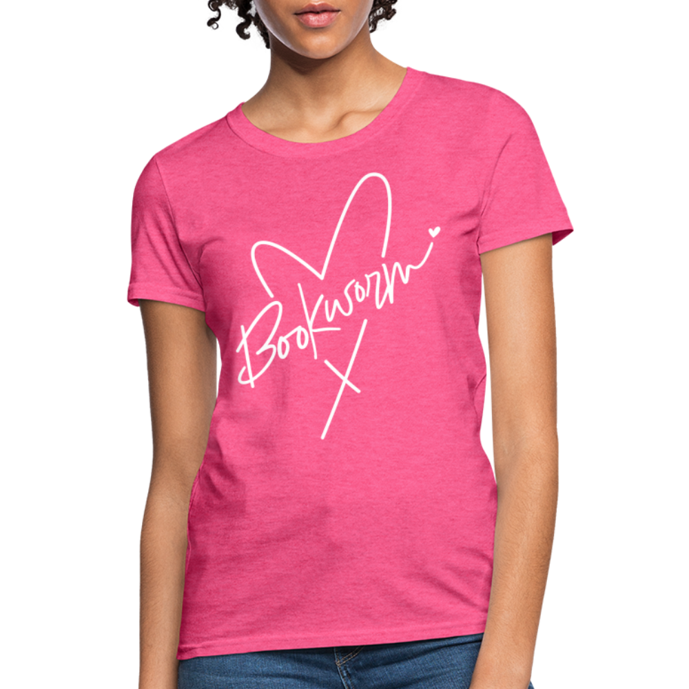 Bookworm Women's T-Shirt - heather pink