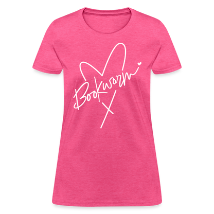 Bookworm Women's T-Shirt - heather pink