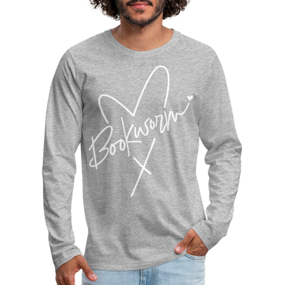 Bookworm : Men's Premium Long Sleeve T-Shirt - heather gray