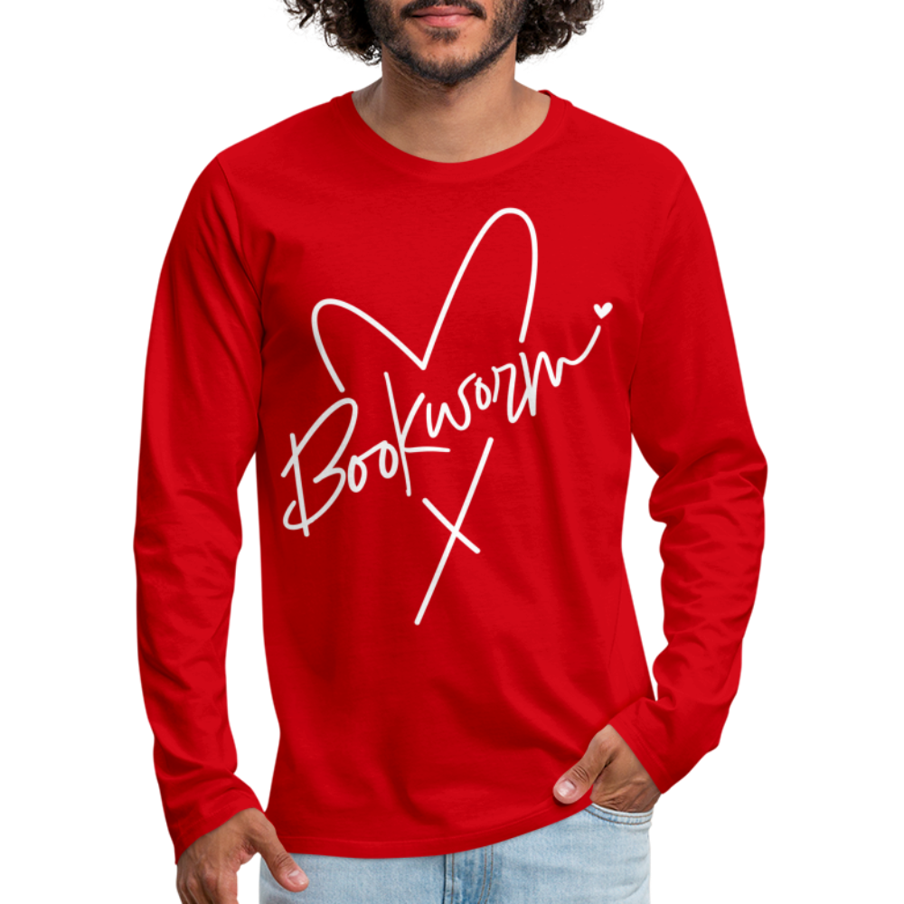 Bookworm : Men's Premium Long Sleeve T-Shirt - red