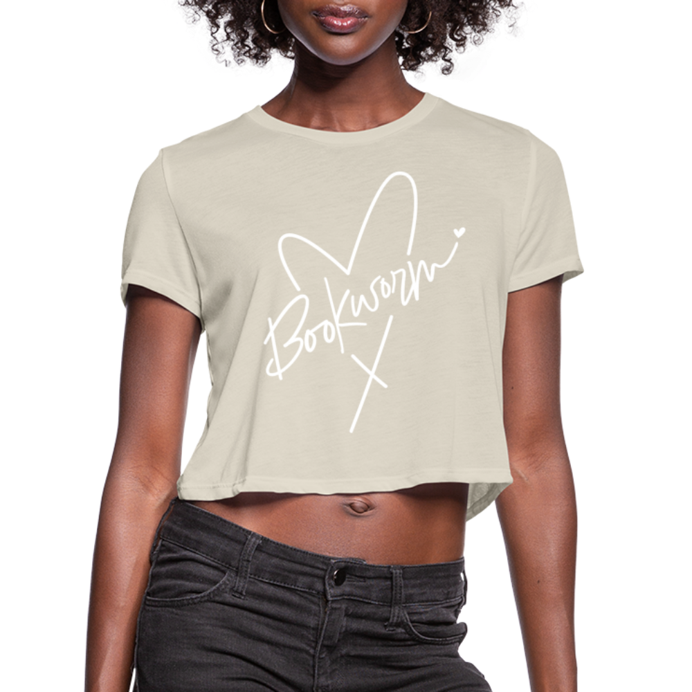 Bookworm : Women's Cropped T-Shirt - dust