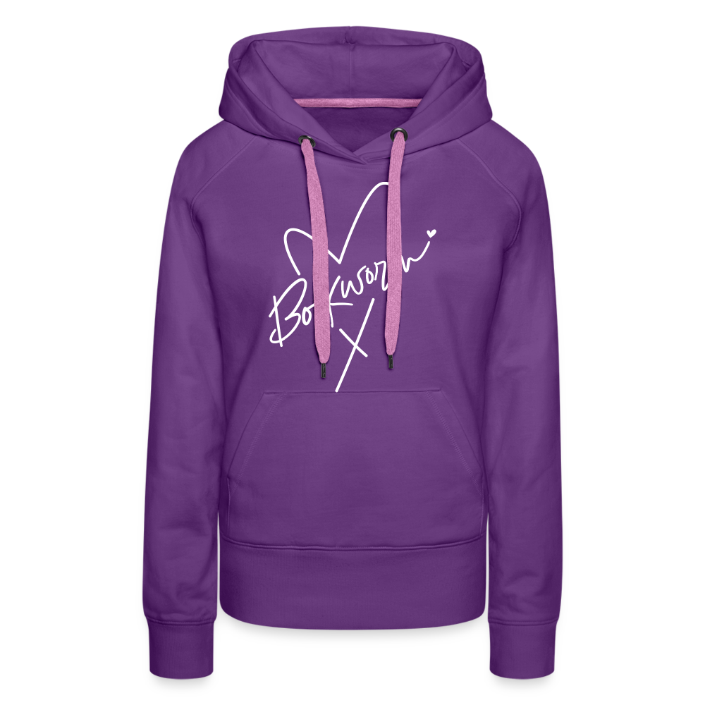 Bookworm : Women’s Premium Hoodie - purple 
