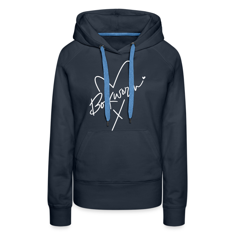 Bookworm : Women’s Premium Hoodie - navy