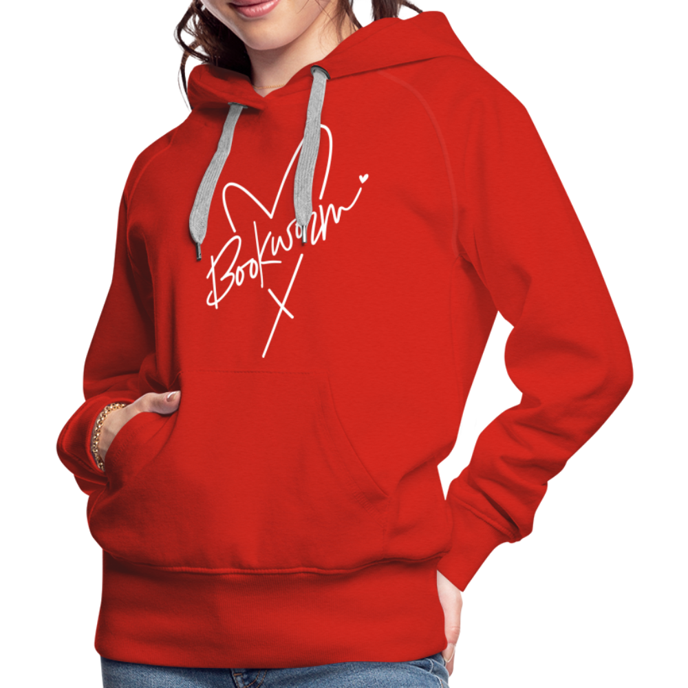 Bookworm : Women’s Premium Hoodie - red