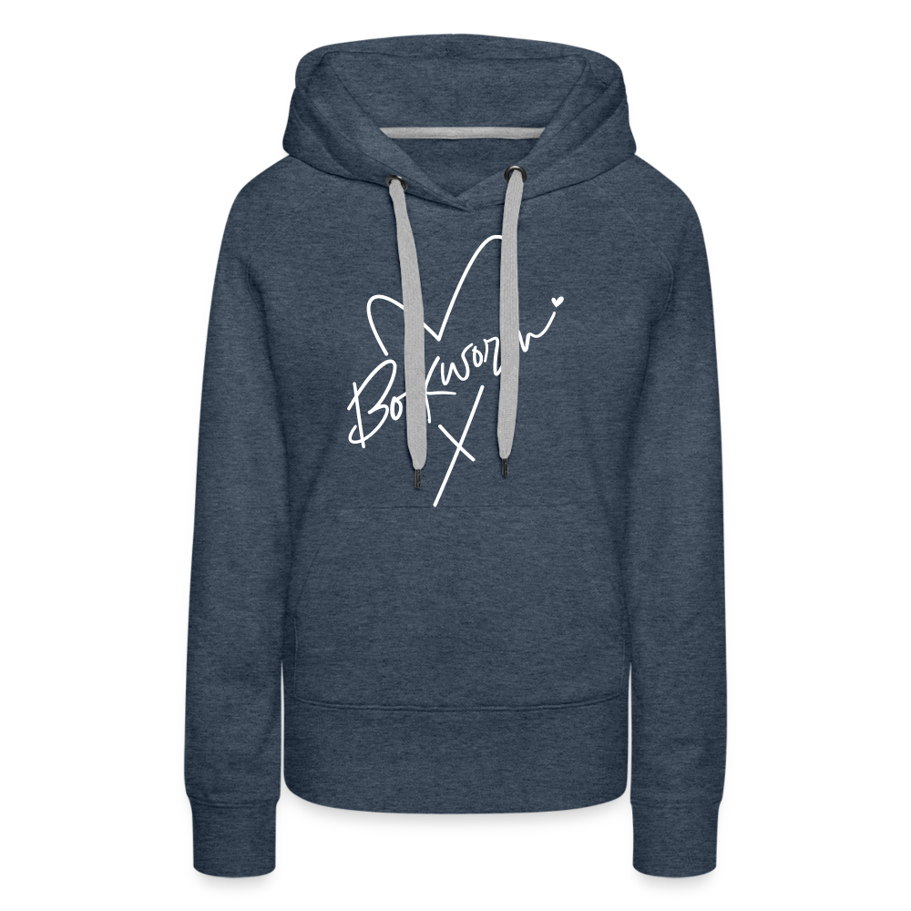 Bookworm : Women’s Premium Hoodie - heather denim