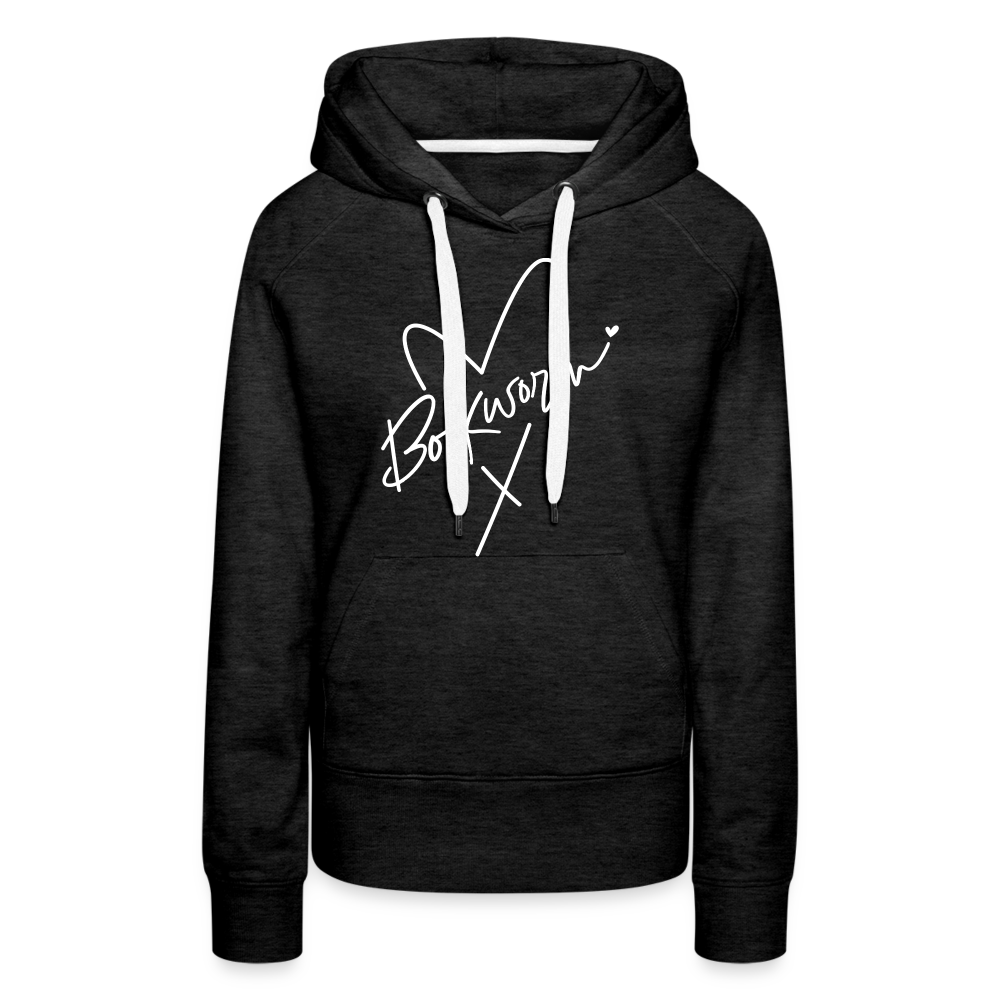 Bookworm : Women’s Premium Hoodie - charcoal grey