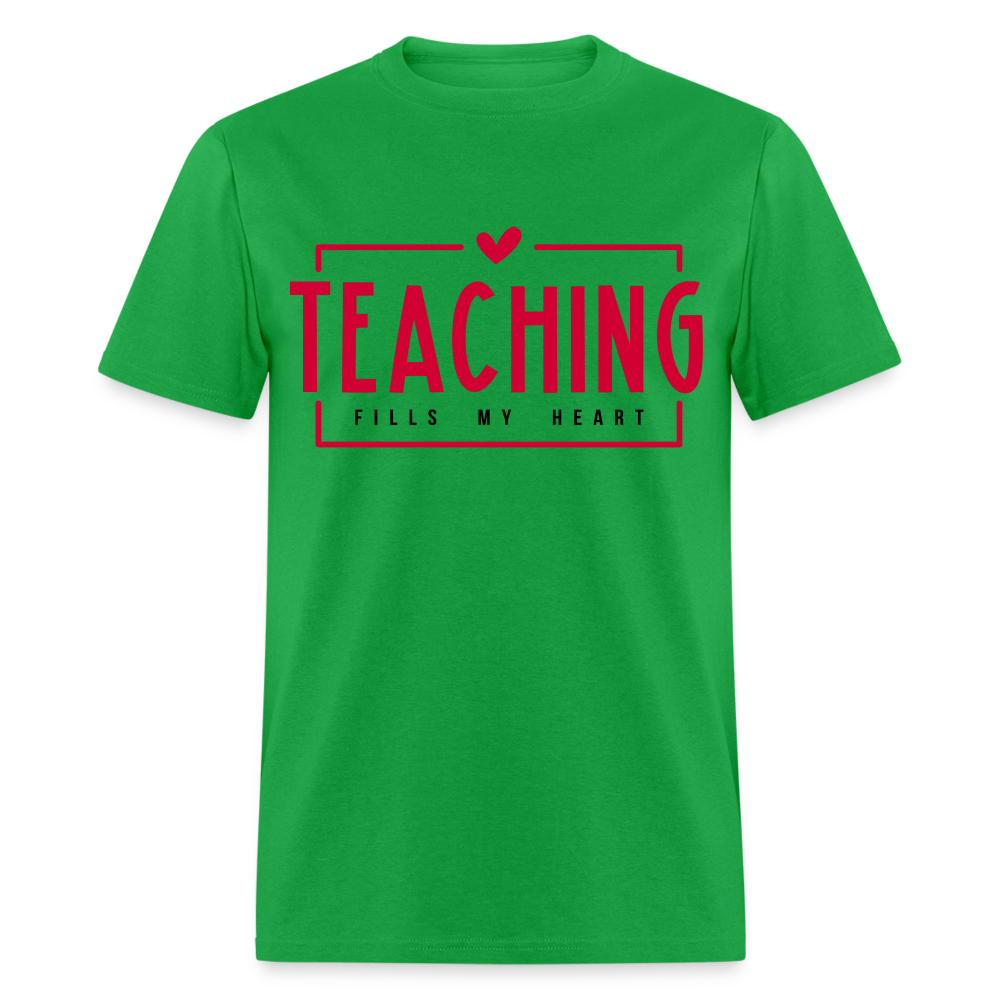 Teaching Fills My Heart T-Shirt - bright green