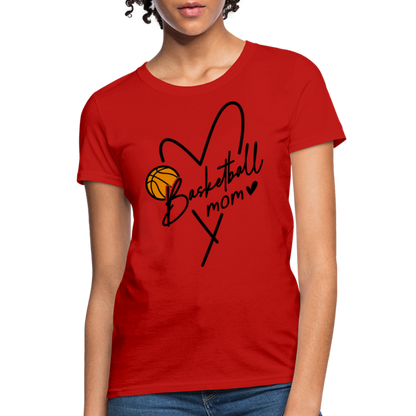 Basketball Mom : Women's T-Shirt - red