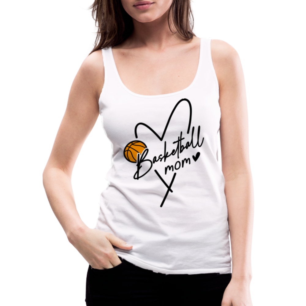 Basketball Mom : Women’s Premium Tank Top - white