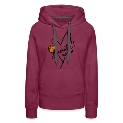 Basketball Mom : Women’s Premium Hoodie - burgundy