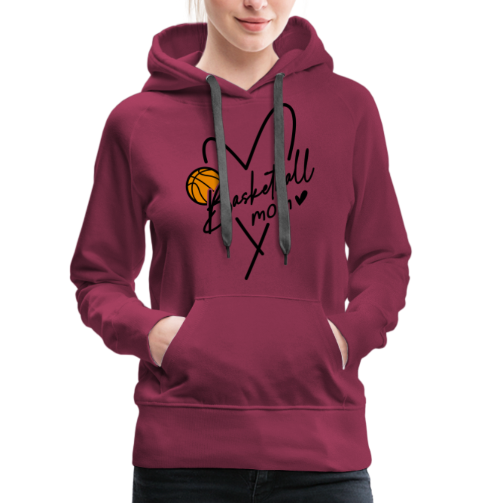 Basketball Mom : Women’s Premium Hoodie - burgundy