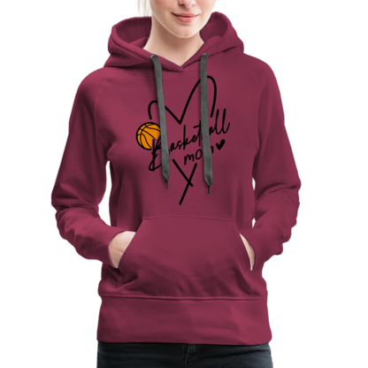 Basketball Mom : Women’s Premium Hoodie - burgundy