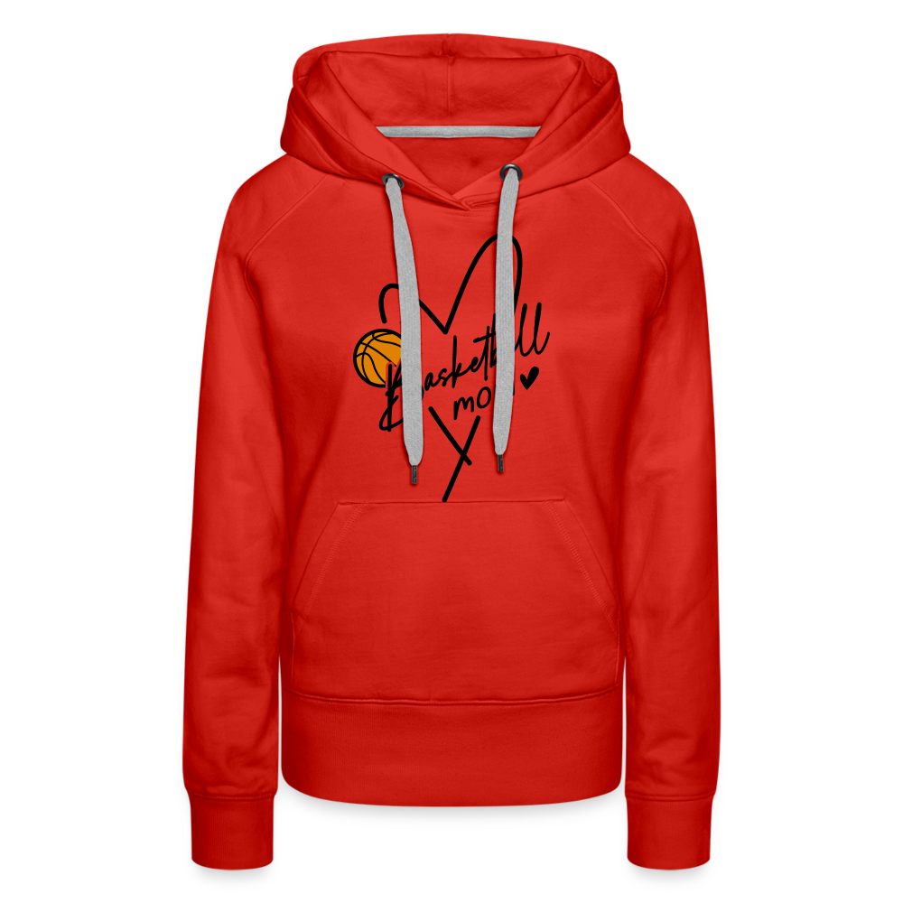 Basketball Mom : Women’s Premium Hoodie - red