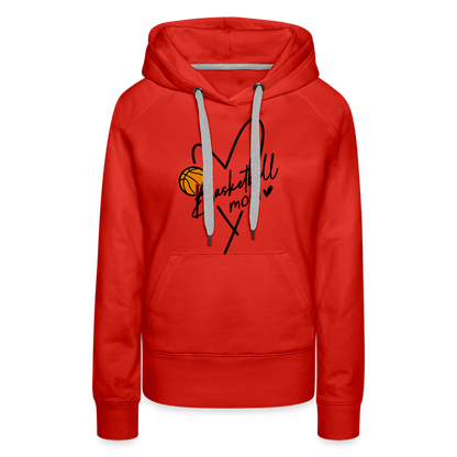 Basketball Mom : Women’s Premium Hoodie - red