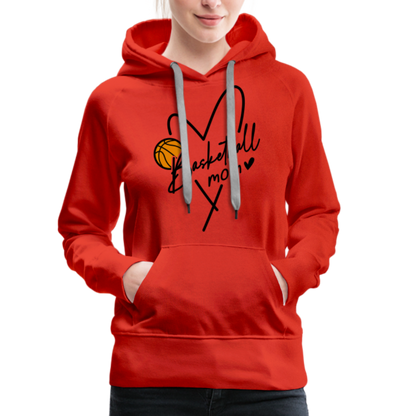 Basketball Mom : Women’s Premium Hoodie - red