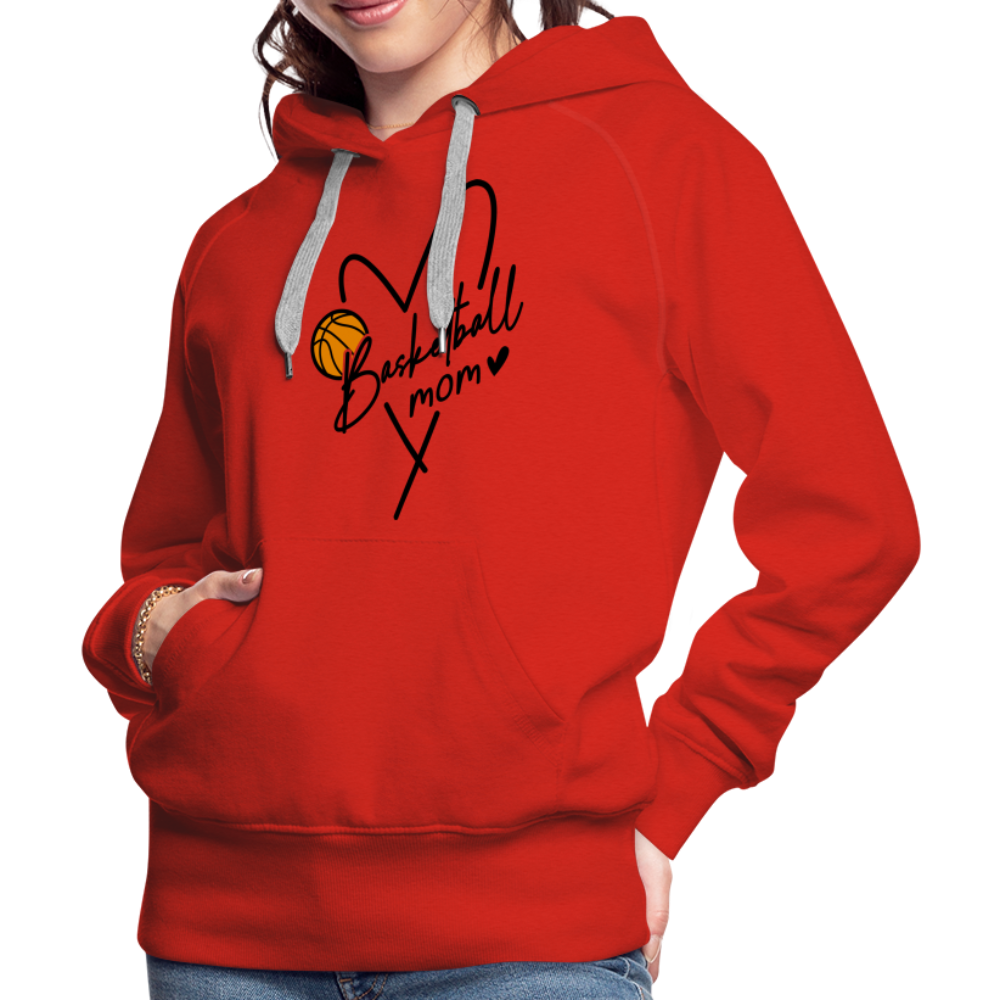 Basketball Mom : Women’s Premium Hoodie - red