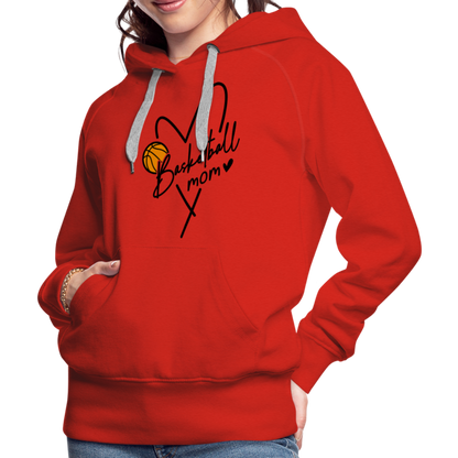 Basketball Mom : Women’s Premium Hoodie - red