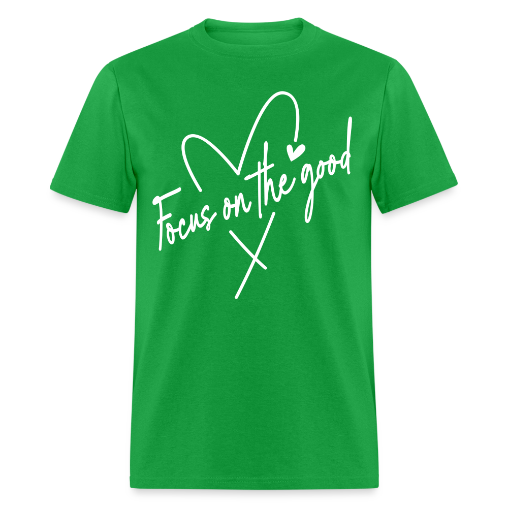 Focus on the Good : Classic T-Shirt (White Letters) - bright green