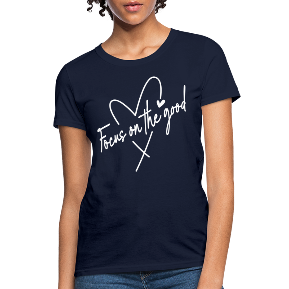 Focus on the Good : Women's T-Shirt - navy
