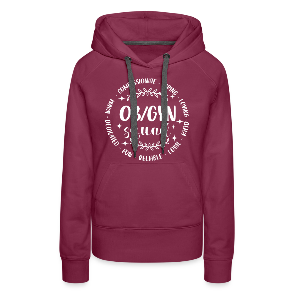 OBGYN Squad : Women’s Premium Hoodie (Gynecology) - burgundy