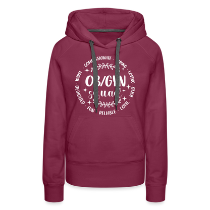 OBGYN Squad : Women’s Premium Hoodie (Gynecology) - burgundy